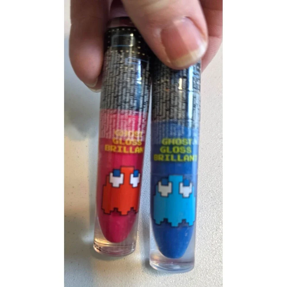 Wet WIld Lot of 2 Pac-man Ghost Gloss Brilliant Lip Gloss Inky & Blinky Limited